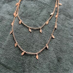 Layered Gold Leaf Necklace